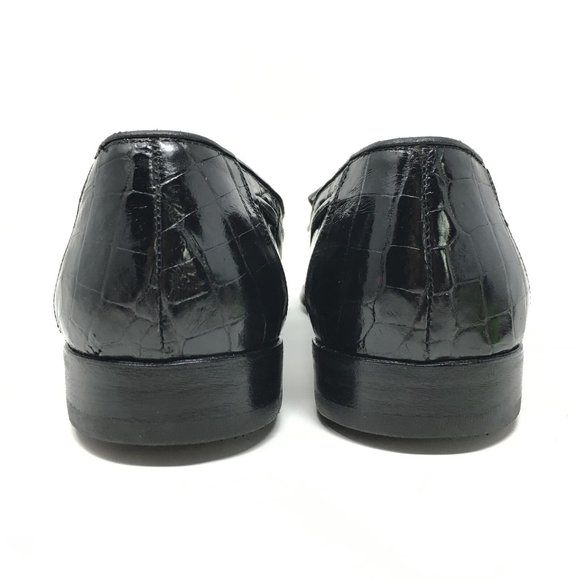 VTG Gucci Loafers Shoes Size 41 EU/7.5 Crocodile main image 4